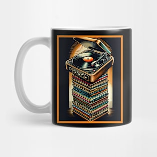 Retro Vinyl And Turntable Mug